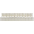 Bowery Hill Contemporary Cream Vegan Leather Modular Sectional