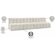 Bowery Hill Contemporary Cream Vegan Leather Modular Sectional