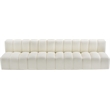 Bowery Hill Contemporary Cream Vegan Leather Modular Sectional