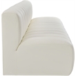 Bowery Hill Contemporary Cream Vegan Leather Modular Sectional