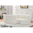 Bowery Hill Contemporary Cream Vegan Leather Modular Sectional