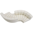 Bowery Hill Contemporary Cream Vegan Leather Modular Sectional