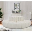 Bowery Hill Contemporary Cream Vegan Leather Modular Sectional