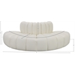 Bowery Hill Contemporary Cream Vegan Leather Modular Sectional
