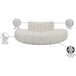 Bowery Hill Contemporary Cream Vegan Leather Modular Sectional