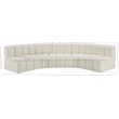 Bowery Hill Contemporary Cream Vegan Leather Modular Sectional