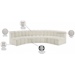 Bowery Hill Contemporary Cream Vegan Leather Modular Sectional