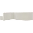 Bowery Hill Contemporary Cream Vegan Leather Modular Sectional