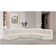 Bowery Hill Contemporary Cream Vegan Leather Modular Sectional
