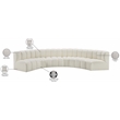 Bowery Hill Contemporary Cream Vegan Leather Modular Sectional