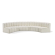 Bowery Hill Contemporary Cream Vegan Leather Modular Sectional