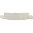 Bowery Hill Contemporary Cream Vegan Leather Modular Sectional