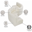Bowery Hill Contemporary Cream Vegan Leather Modular Sectional