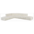 Bowery Hill Contemporary Cream Vegan Leather Modular Sectional