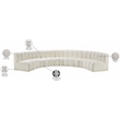 Bowery Hill Contemporary Cream Vegan Leather Modular Sectional