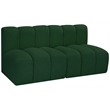 Bowery Hill Contemporary Green Boucle Fabric Modular Sectional