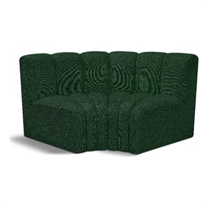 Bowery Hill Contemporary Green Boucle Fabric Modular Sectional