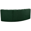 Bowery Hill Contemporary Green Boucle Fabric Modular Sectional