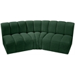 Bowery Hill Contemporary Green Boucle Fabric Modular Sectional