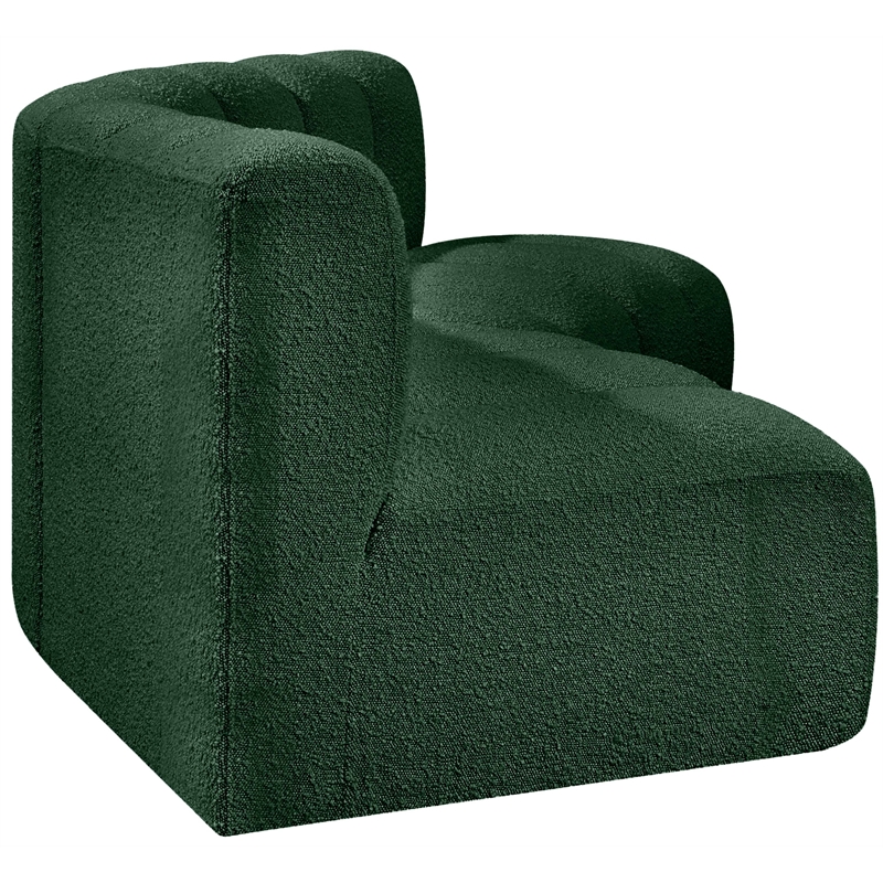 Bowery Hill Contemporary Green Boucle Fabric Modular Sectional