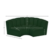 Bowery Hill Contemporary Green Boucle Fabric Modular Sectional