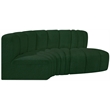 Bowery Hill Contemporary Green Boucle Fabric Modular Sectional
