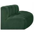 Bowery Hill Contemporary Green Boucle Fabric Modular Sectional