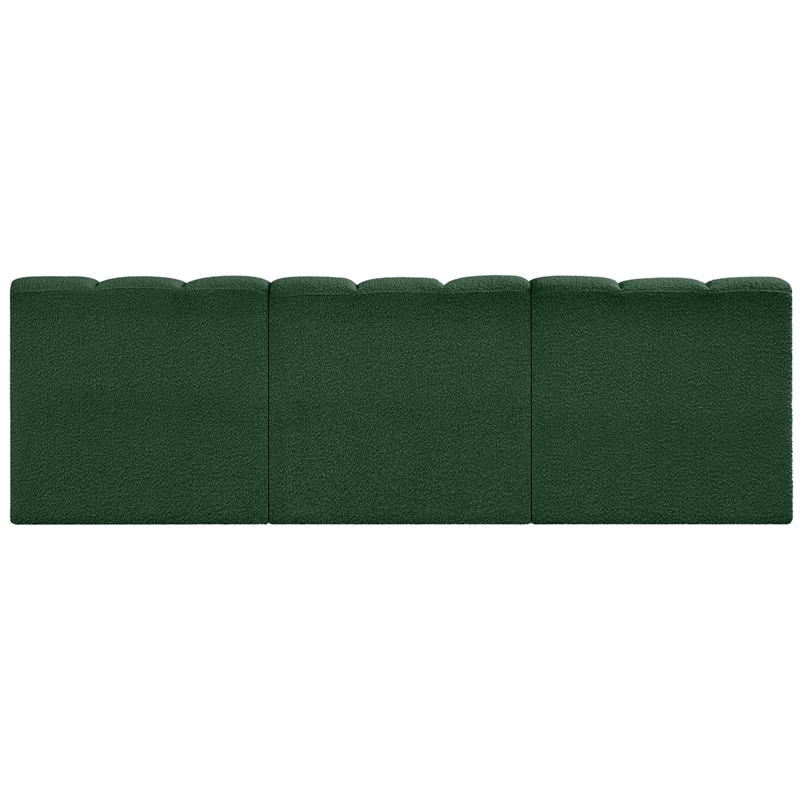 Bowery Hill Contemporary Green Boucle Fabric Modular Sectional