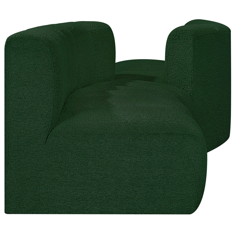 Bowery Hill Contemporary Green Boucle Fabric Modular Sectional