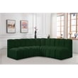 Bowery Hill Contemporary Green Boucle Fabric Modular Sectional