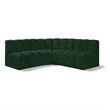 Bowery Hill Contemporary Green Boucle Fabric Modular Sectional