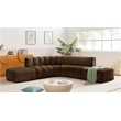 Bowery Hill Contemporary Soft Brown Velvet Modular Sectional