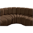 Bowery Hill Contemporary Soft Brown Velvet Modular Sectional