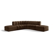 Bowery Hill Contemporary Soft Brown Velvet Modular Sectional