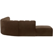 Bowery Hill Contemporary Soft Brown Velvet Modular Sectional