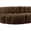 Bowery Hill Contemporary Soft Brown Velvet Modular Sectional