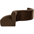 Bowery Hill Contemporary Soft Brown Velvet Modular Sectional