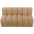 Bowery Hill Contemporary Soft Camel Velvet Modular Sectional
