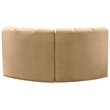 Bowery Hill Contemporary Soft Camel Velvet Modular Sectional