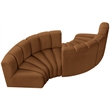 Bowery Hill Contemporary Soft Saddle Velvet Modular Sectional