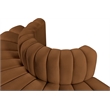 Bowery Hill Contemporary Soft Saddle Velvet Modular Sectional