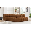 Bowery Hill Contemporary Soft Saddle Velvet Modular Sectional