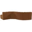 Bowery Hill Contemporary Soft Saddle Velvet Modular Sectional