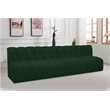 Bowery Hill Contemporary Green Boucle Fabric Modular Sectional