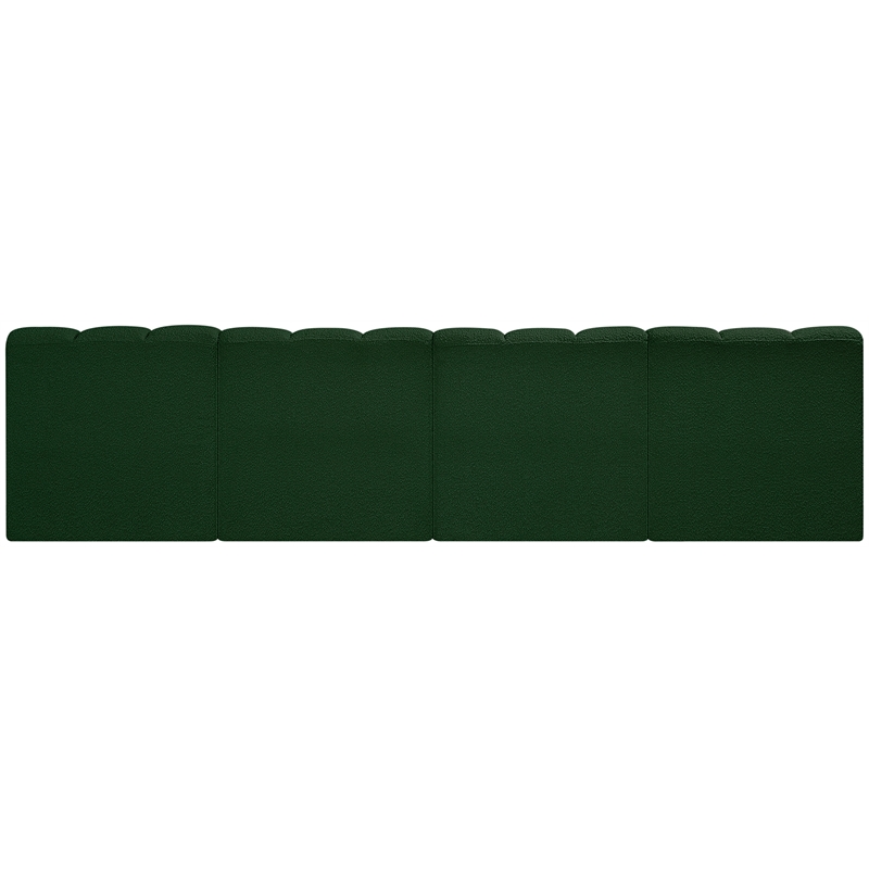Bowery Hill Contemporary Green Boucle Fabric Modular Sectional