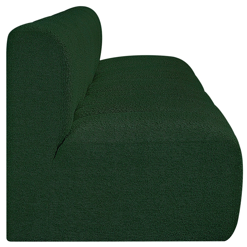 Bowery Hill Contemporary Green Boucle Fabric Modular Sectional