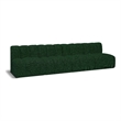 Bowery Hill Contemporary Green Boucle Fabric Modular Sectional