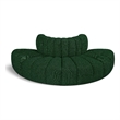 Bowery Hill Contemporary Green Boucle Fabric Modular Sectional