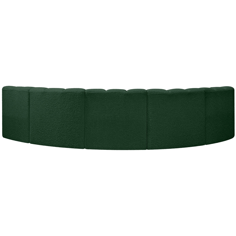 Bowery Hill Contemporary Green Boucle Fabric Modular Sectional