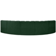 Bowery Hill Contemporary Green Boucle Fabric Modular Sectional